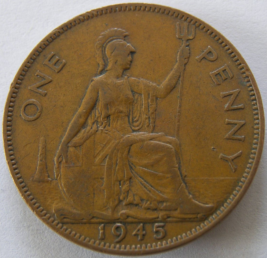  Grossbritannien One 1 Penny 1945   