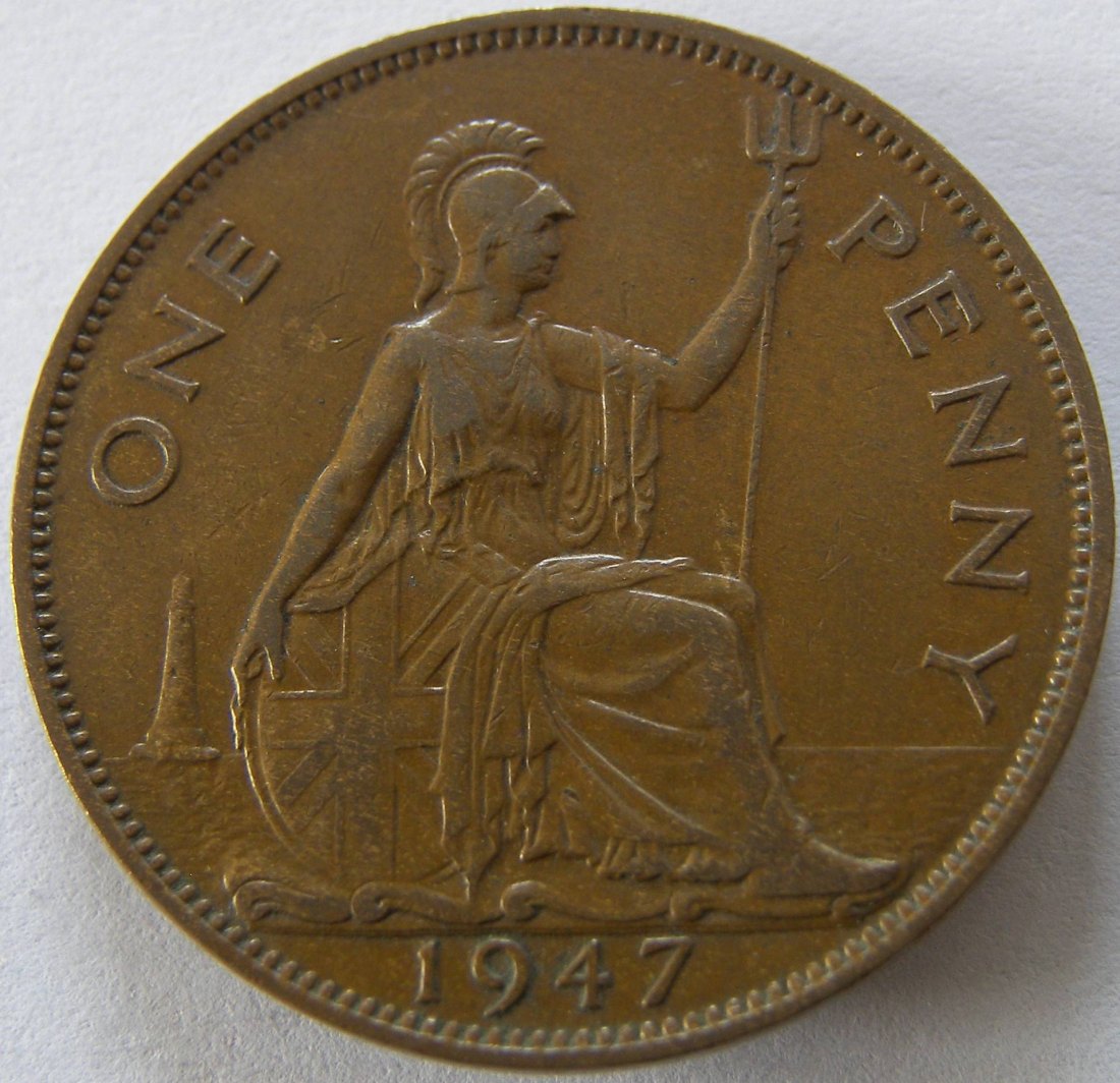  Grossbritannien One 1 Penny 1947   