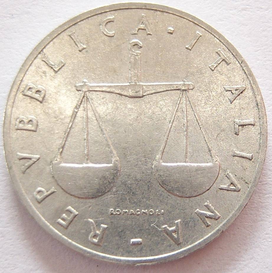  Italien 1 Lira 1953 Alu   