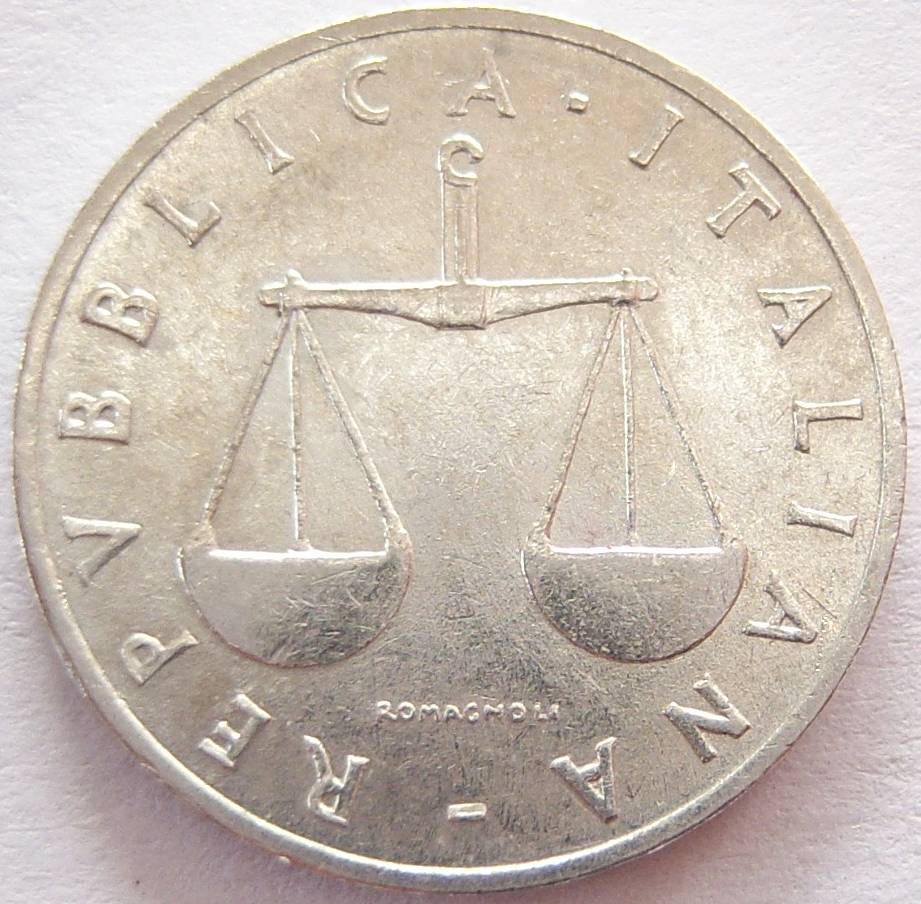  Italien 1 Lira 1954 Alu   