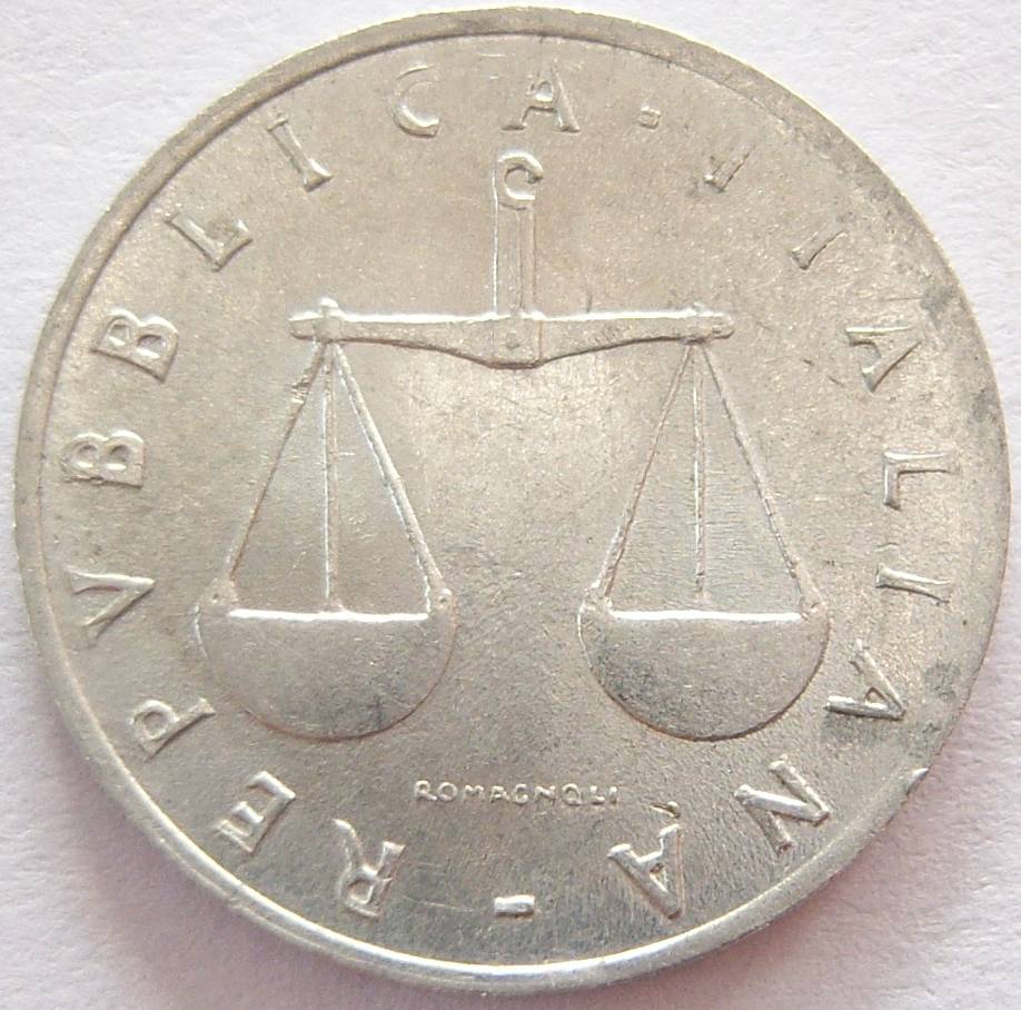  Italien 1 Lira 1954 Alu   