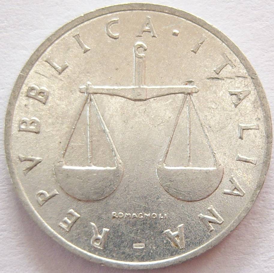  Italien 1 Lira 1954 Alu   