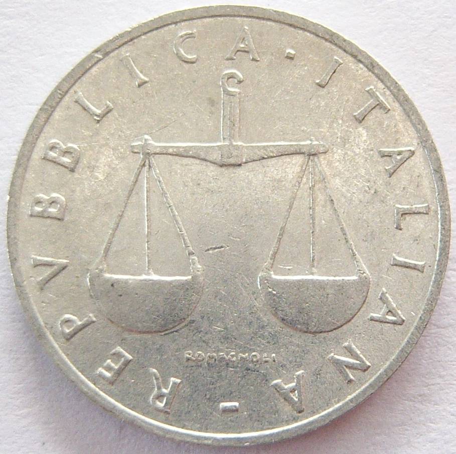  Italien 1 Lira 1954 Alu   