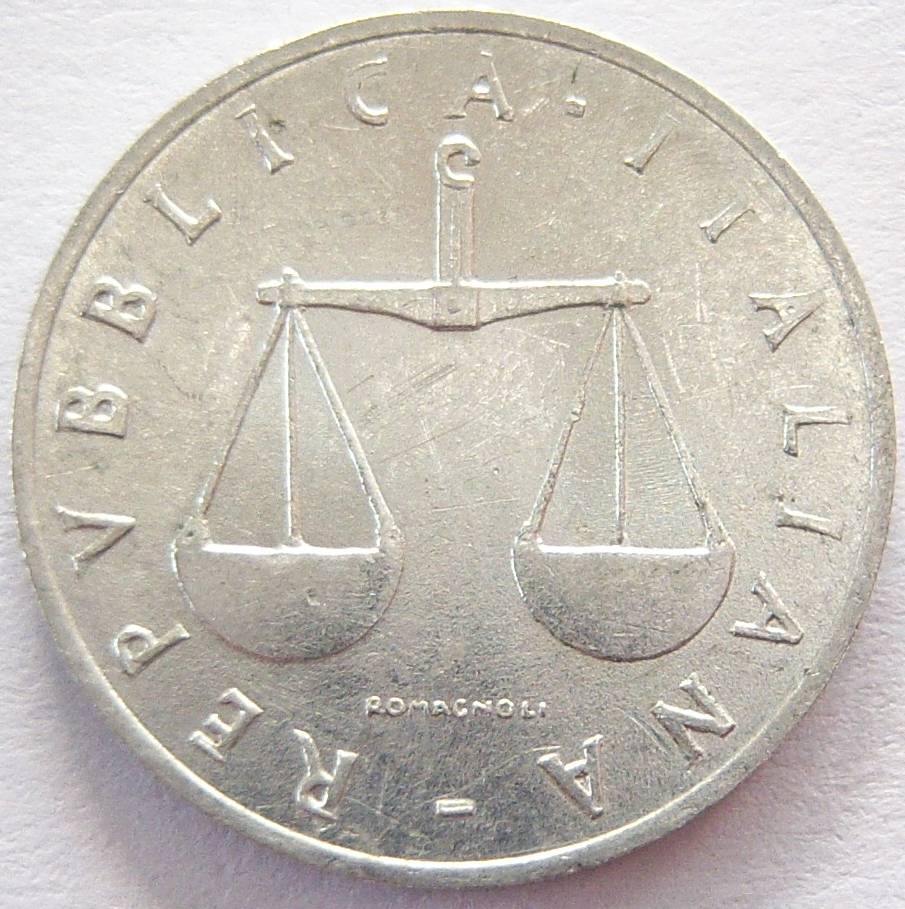  Italien 1 Lira 1954 Alu   