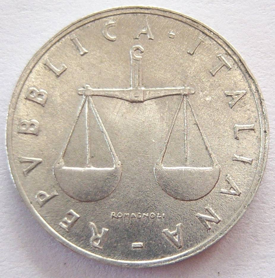  Italien 1 Lira 1956 Alu   