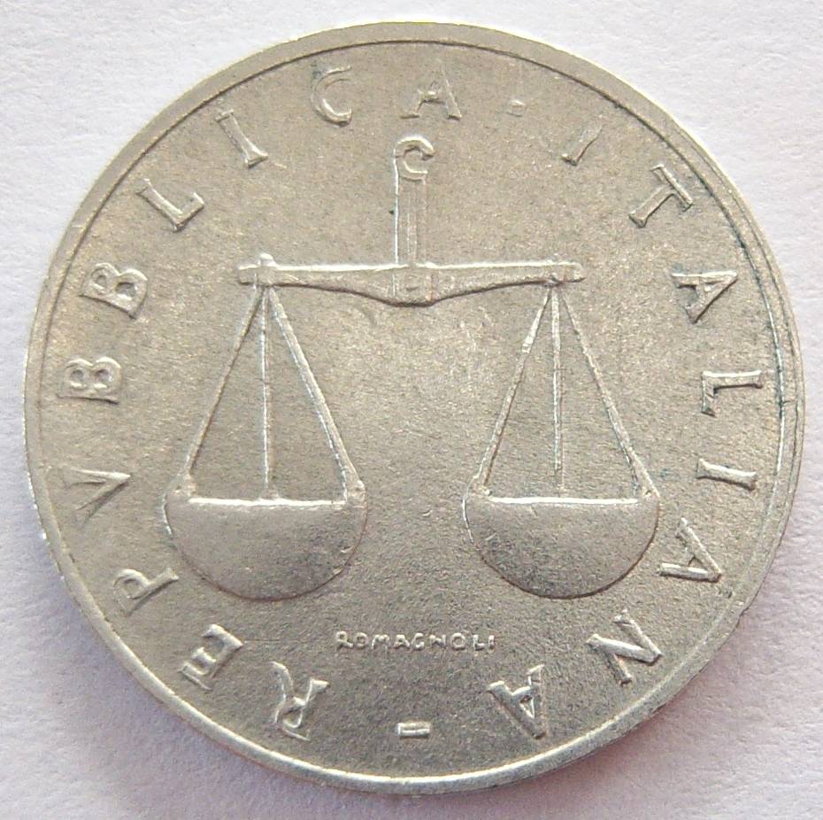  Italien 1 Lira 1956 Alu   