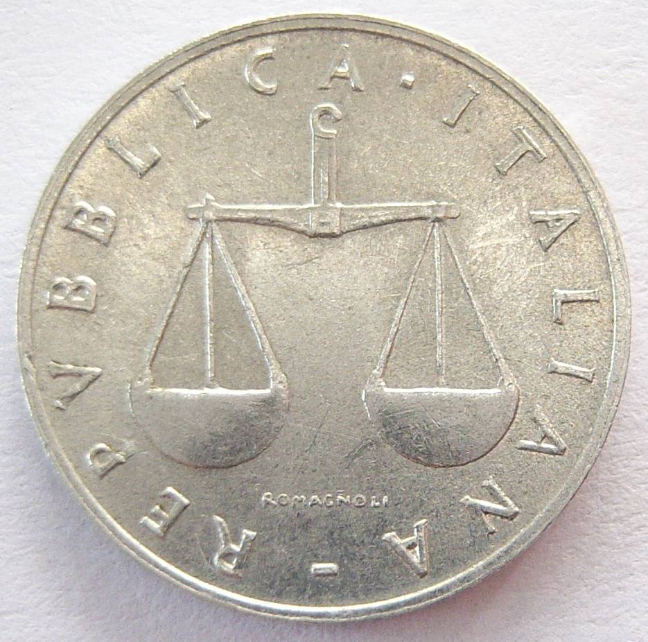  Italien 1 Lira 1958 Alu   