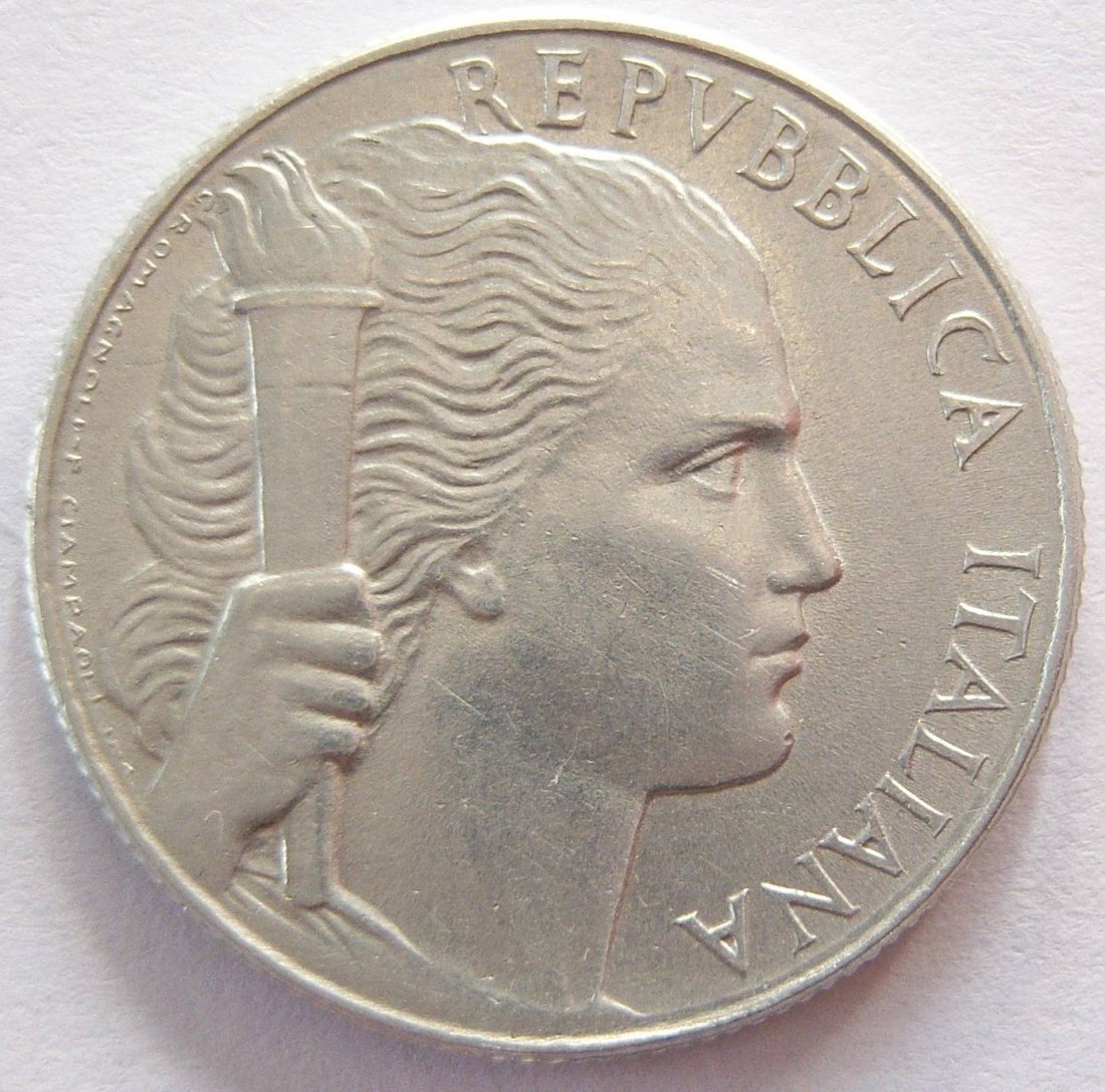  Italien 5 Lire 1949 Alu   