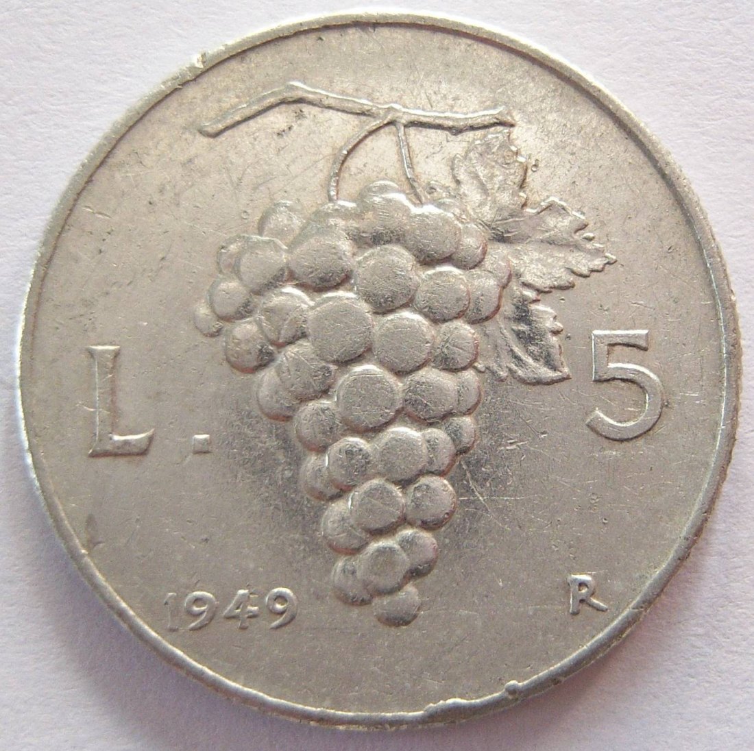  Italien 5 Lire 1949 Alu   