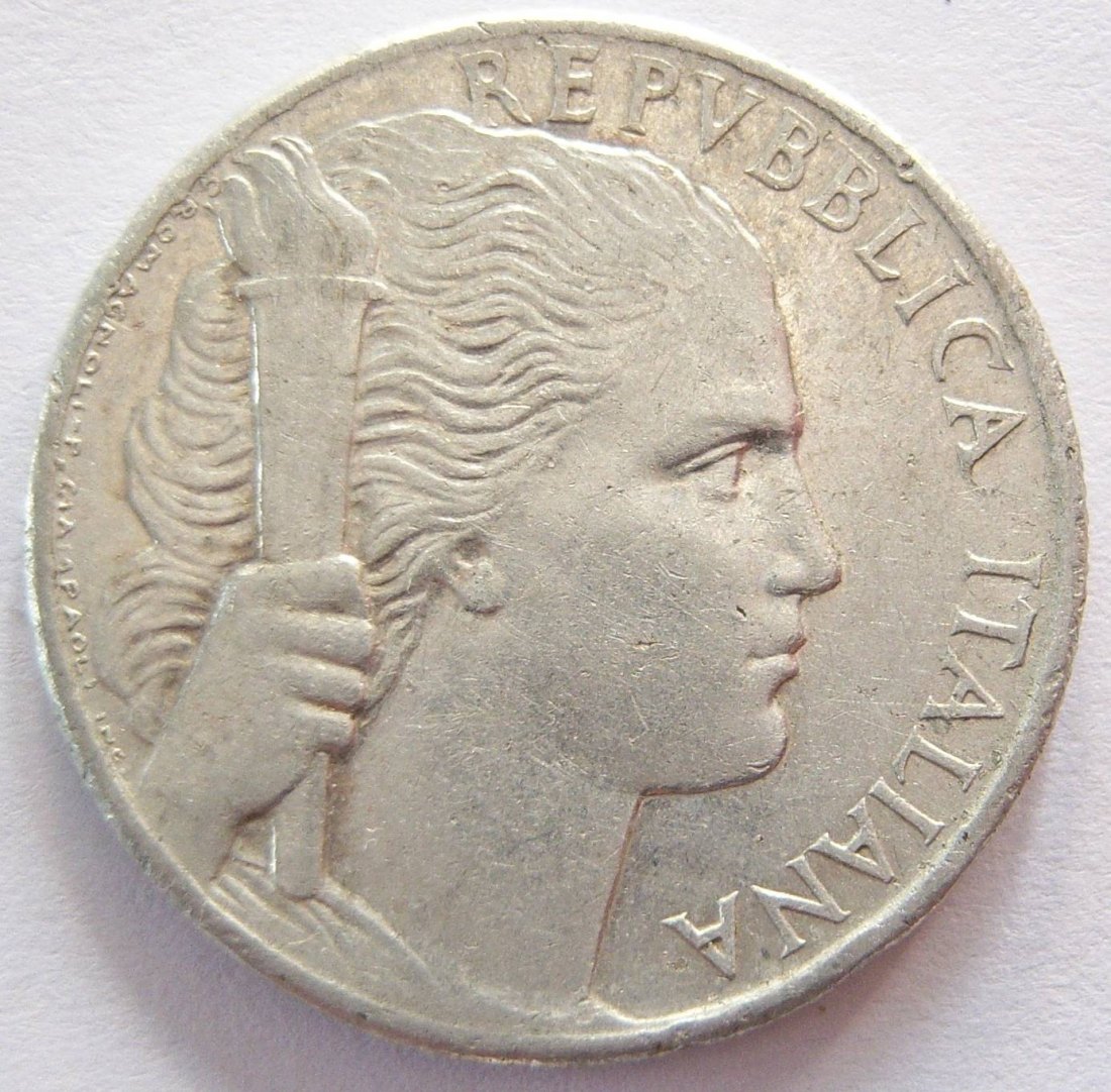  Italien 5 Lire 1949 Alu   