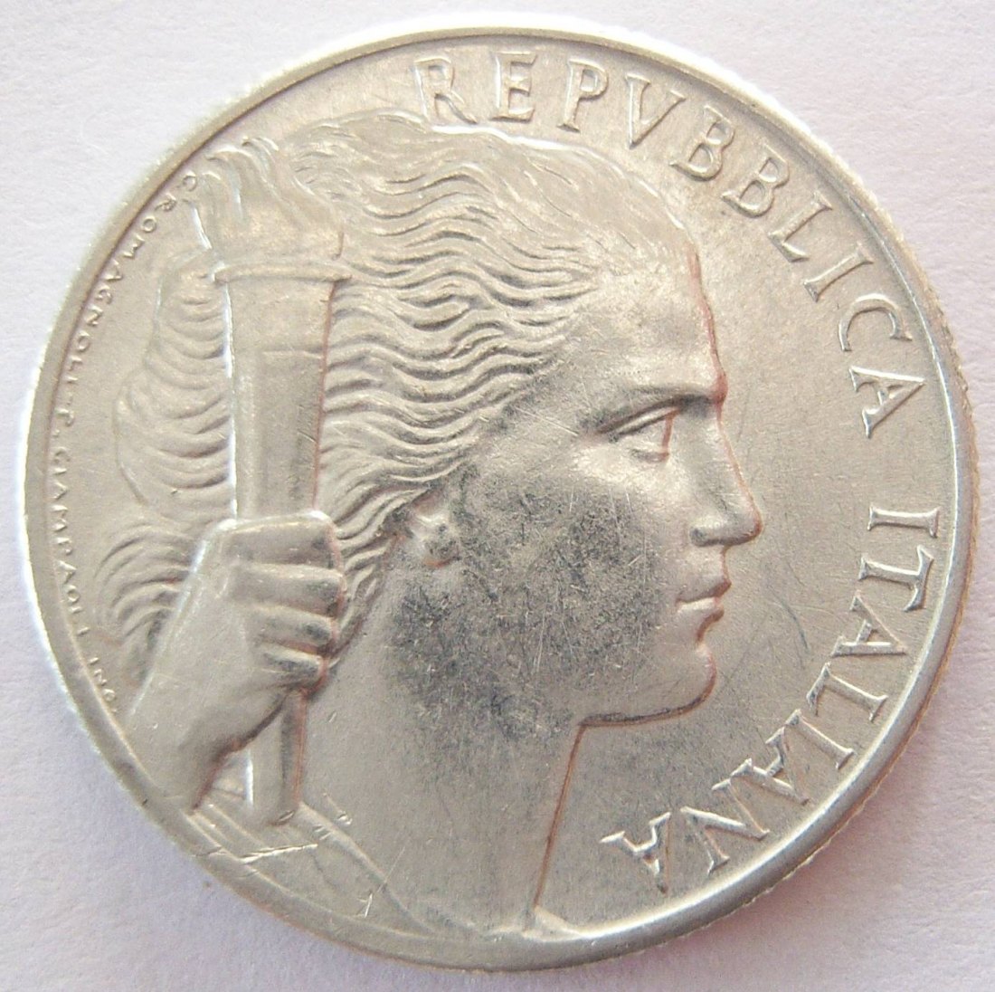  Italien 5 Lire 1950 Alu   