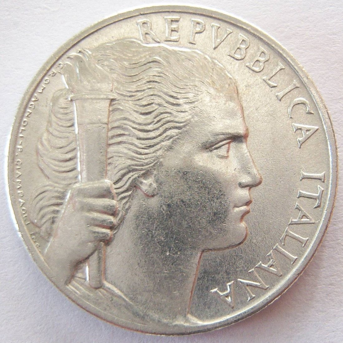  Italien 5 Lire 1950 Alu   