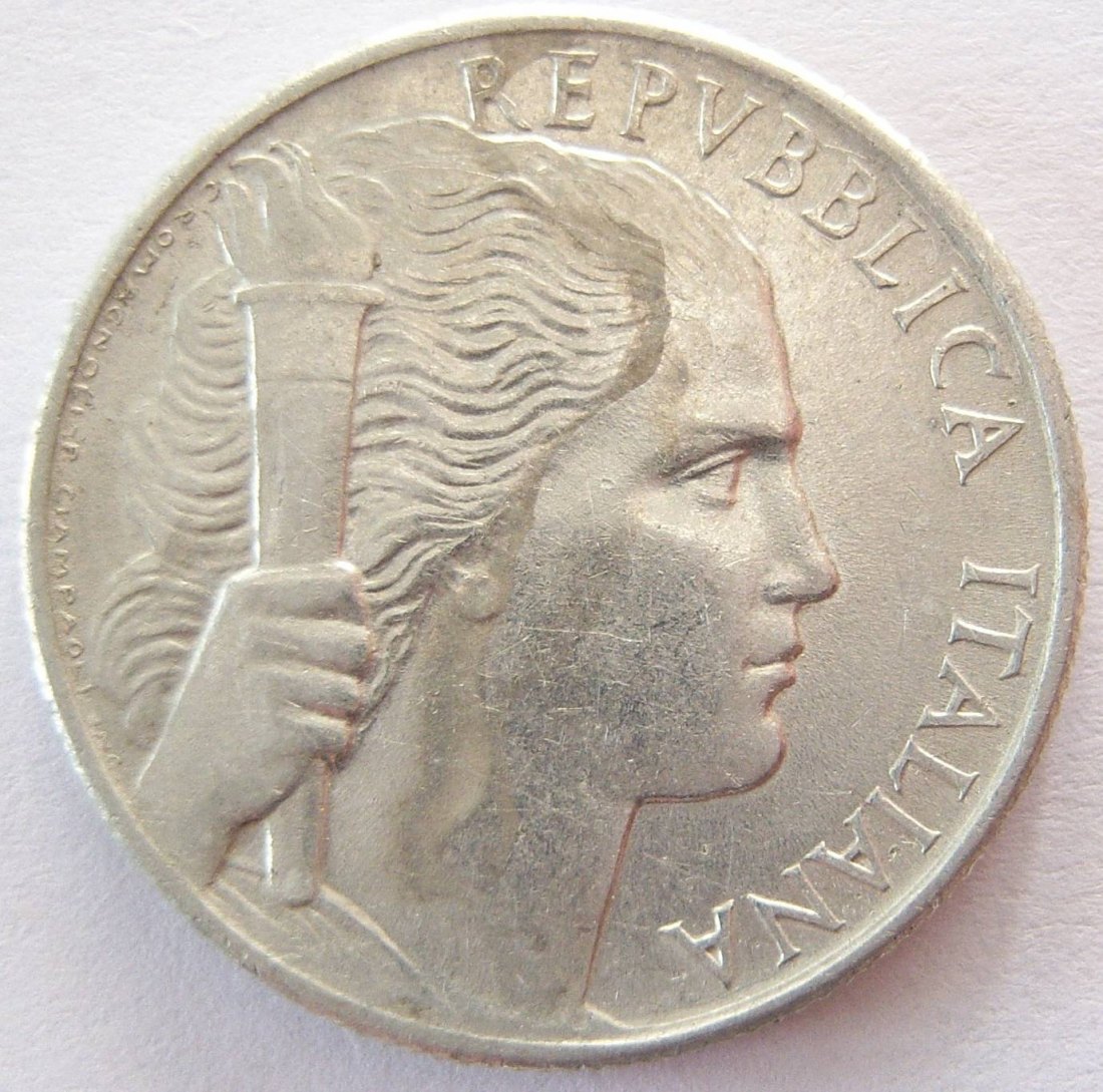  Italien 5 Lire 1950 Alu   