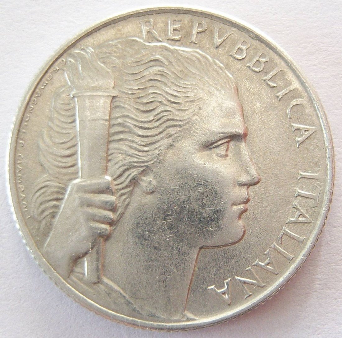  Italien 5 Lire 1950 Alu   