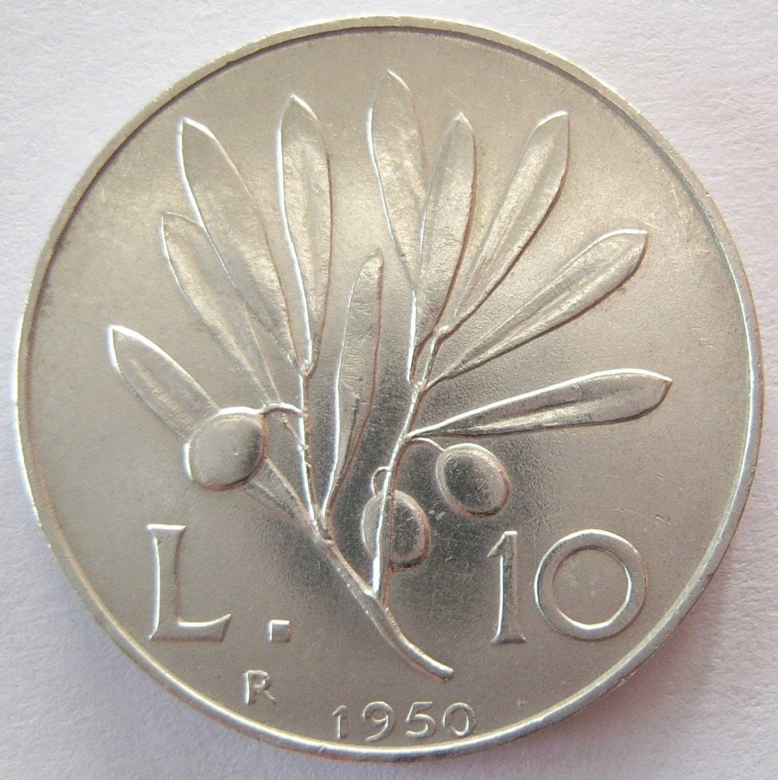  Italien 10 Lire 1950 Alu   