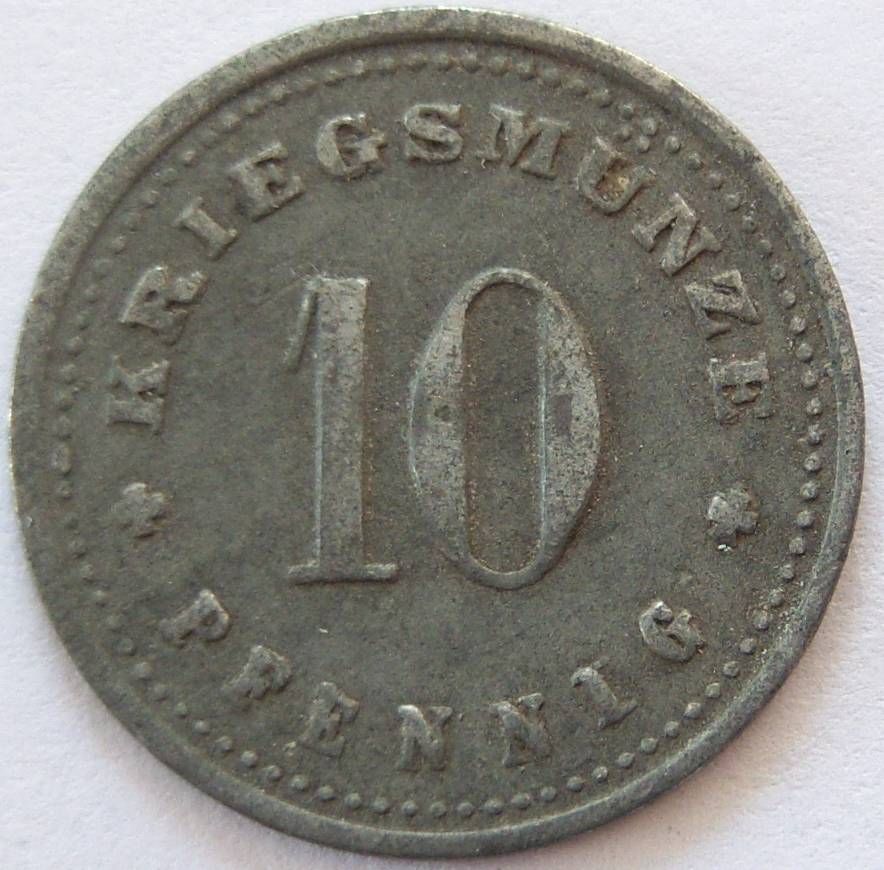  10 Pfennig Darlehenskassenverein Hauzenberg 1918 Zink   