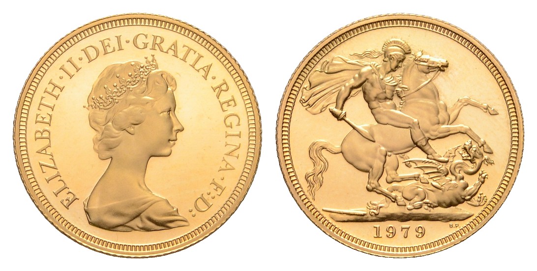  Linnartz Großbritannien Elizabeth II., 1 Sovereign 1979, 7,99g/916er, Fb. 418, PP   