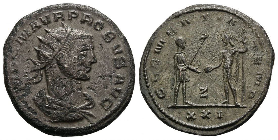PEUS 3308 Kaiserliche Prägung Probus, 276-282. Büste / Kaiser und Jupiter. Antoninian Siscia Sehr schön