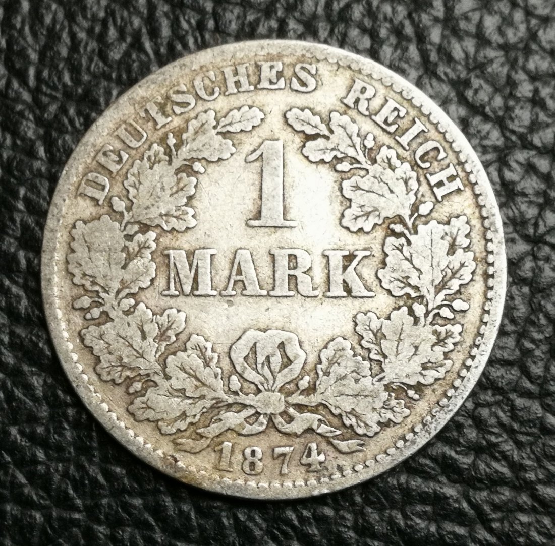  1 Mark 1874 D Silber 0,900 5 Gramm fein Jaeger 9 XXL Bilder   