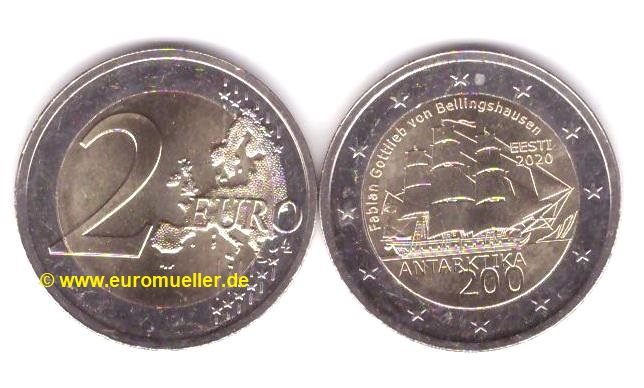 Estland 2 Euro Gedenkmünze 2020...Antarktis   
