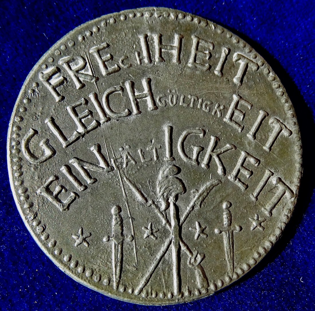  Berlin, Medaille 1848 von Ferdinand August Fischer Kritik der revolutionären Ereignisse.   