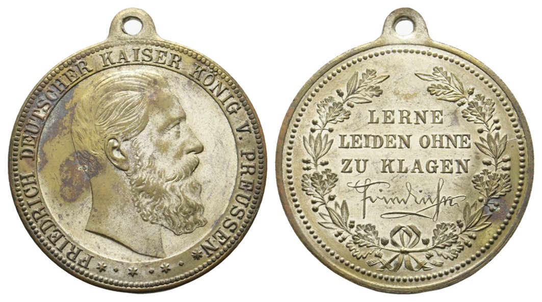  Preussen, Medaille o.J.; Bronze versilbert, tragbar; 17,73 g, Ø 38 mm   