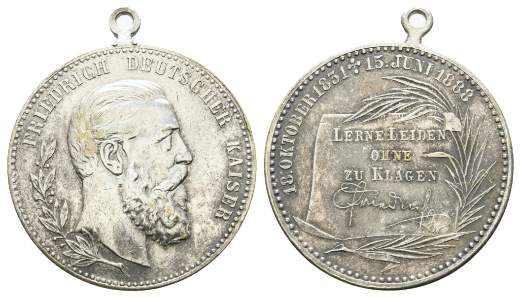  Preussen, Medaille o.J.; Silberlegierung, tragbar; 18,42 g, Ø 39 mm   