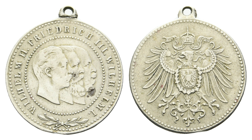  Preussen, Medaille o.J.; Silberlegierung; 5,91 g, Ø 24 mm   