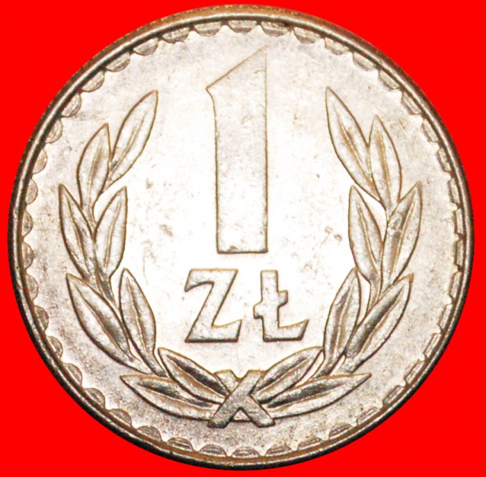  · GROSSER ADLER ~ KLEINES DATUM (1986-1988):  POLEN★ 1 ZLOTY 1987 VZGL STEMPELGLANZ! OHNE VORBEHALT!   