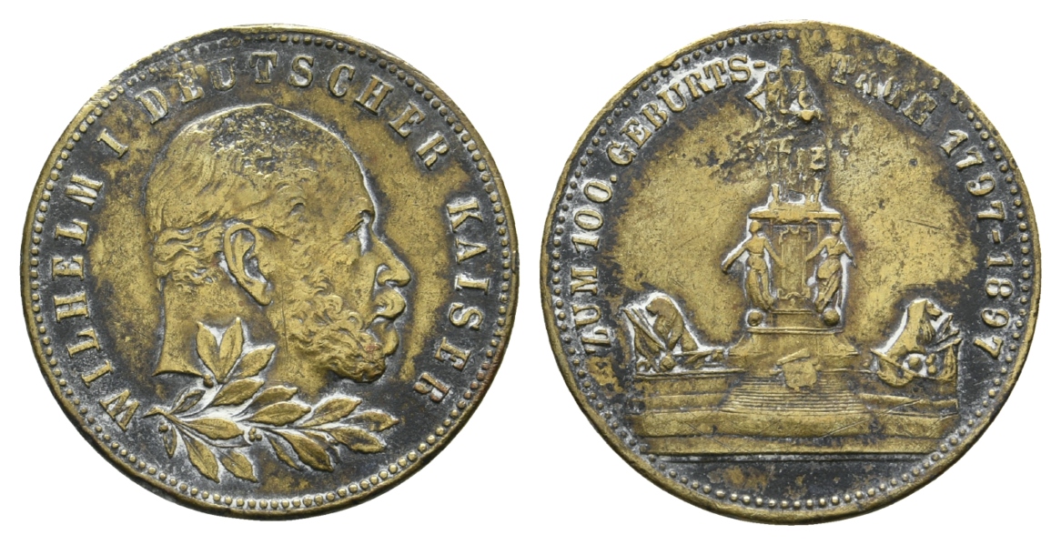  Preussen, Medaille 1897; Bronze; 7,62g, Ø 28 mm   