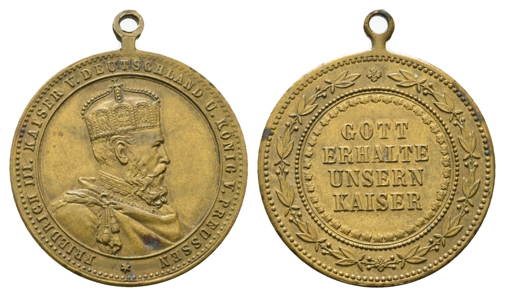  Preussen, Medaille o.J.; Bronze, tragbar; 7,64 g, Ø 29 mm   