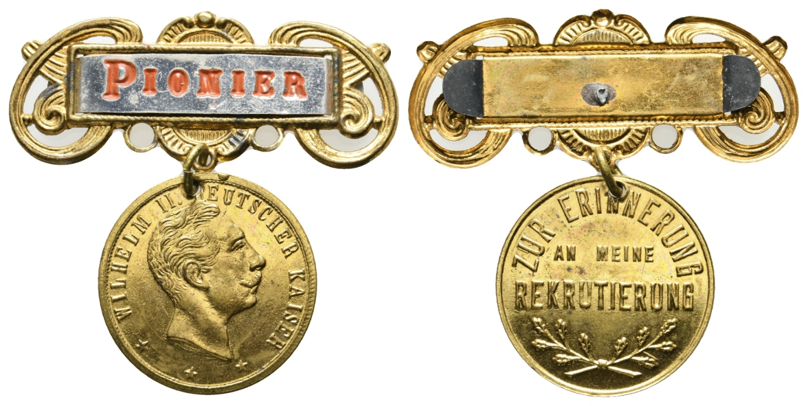  Preussen, Medaille o.J.; Aluminium/Blech vergoldet; 4,77 g, Ø 28 mm   