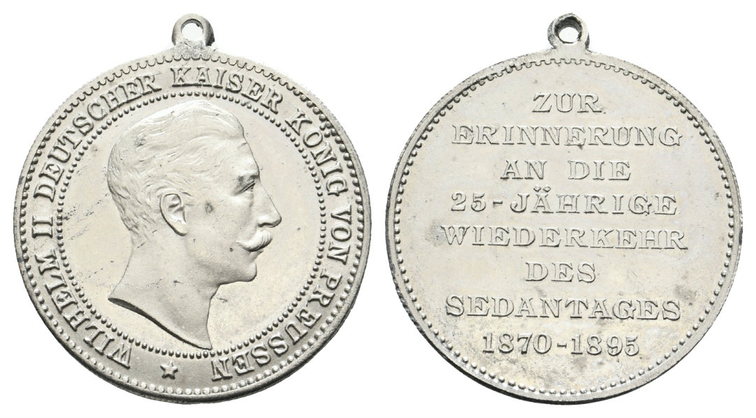  Preussen, Medaille 1895; Zink, tragbar; 8,53 g, Ø 30 mm   