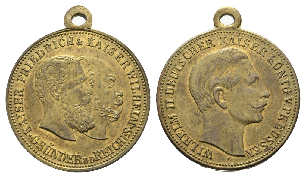  Preussen, Medaille o.J.; Bronze, tragbar; 9,26 g, Ø 29 mm   