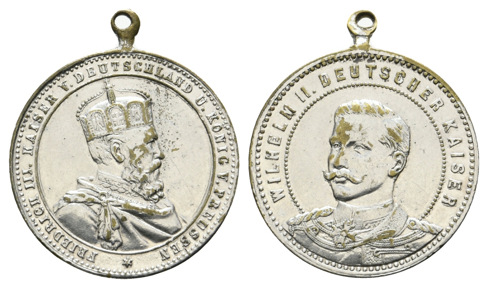  Preussen, Medaille o.J.; Bronze versilbert, tragbar; 8,05 g, Ø 28 mm   