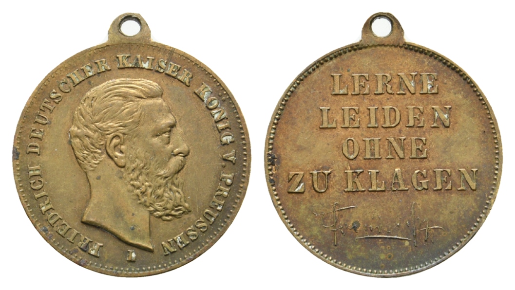  Preussen, Medaille o.J:; Bronze, tragbar; 3,92 g, Ø 21,9 mm   