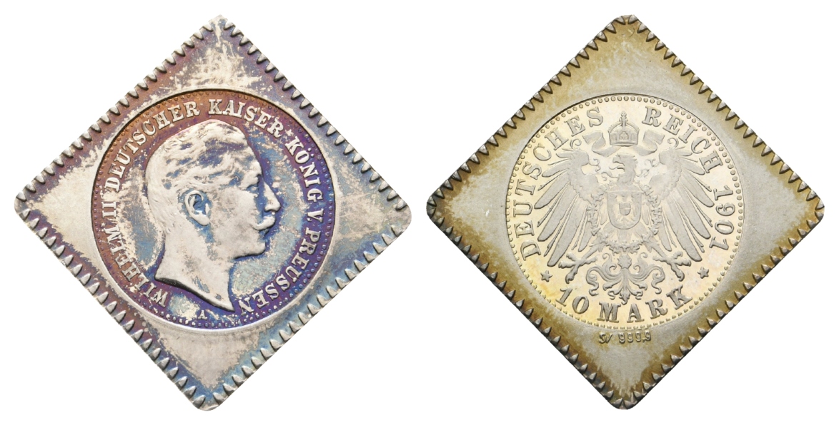  Preussen, Medaille 1901; 999 Ag; 4,65 g, 23 mm   