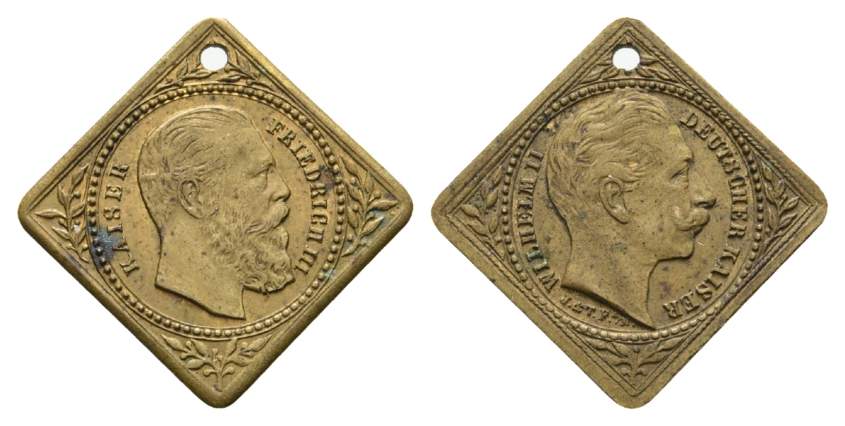  Preussen, Medaille o.J.; Bronze, gelocht; 3,31 g, Ø 19,1mm   