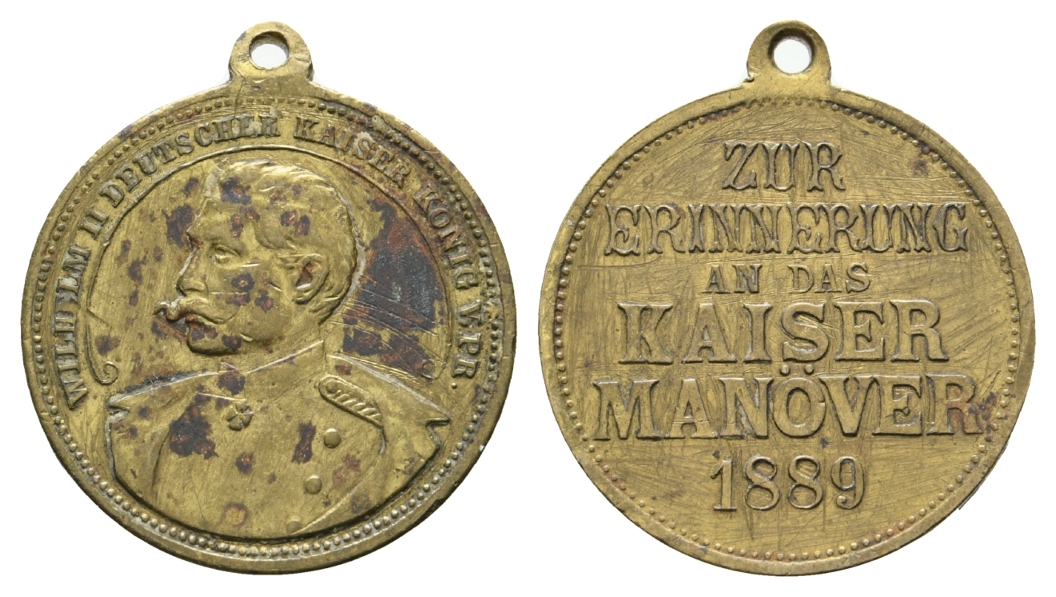  Preußen, Bronzemedaille 1889; tragbar; 9,76 g, Ø 27,2 mm   