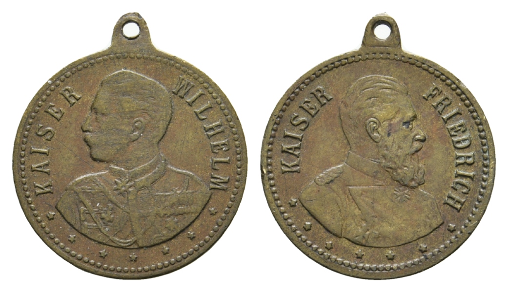 Preußen, Bronzemedaille o.J.; tragbar; 3,09 g, Ø 21,6 mm   