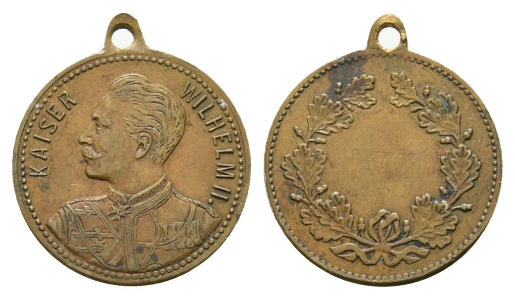  Preußen, Bronzemedaille o.J.; tragbar; 3,38 g, Ø 21,6 mm   
