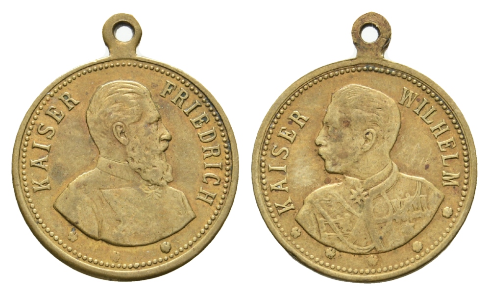  Preußen, Bronzemedaille o.J.; tragbar; 3,55 g, Ø 21,9 mm   