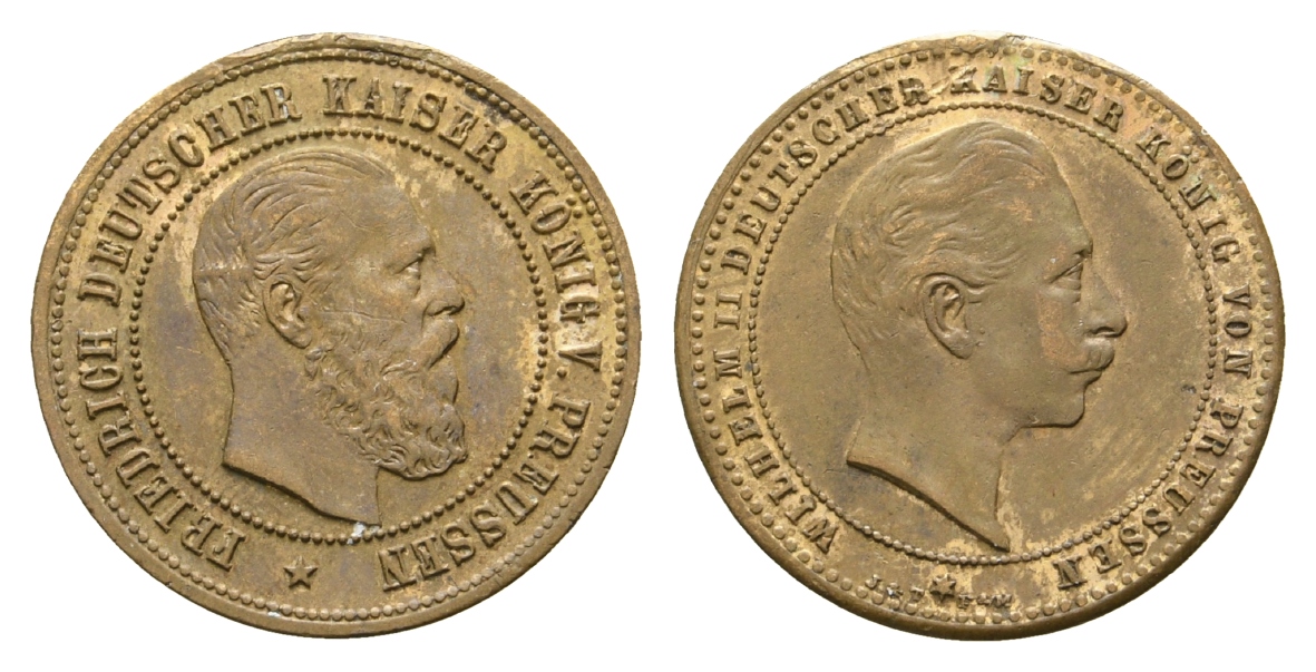  Preußen, Bronzemedaille o.J.; 3,51 g, Ø 22,3 mm   