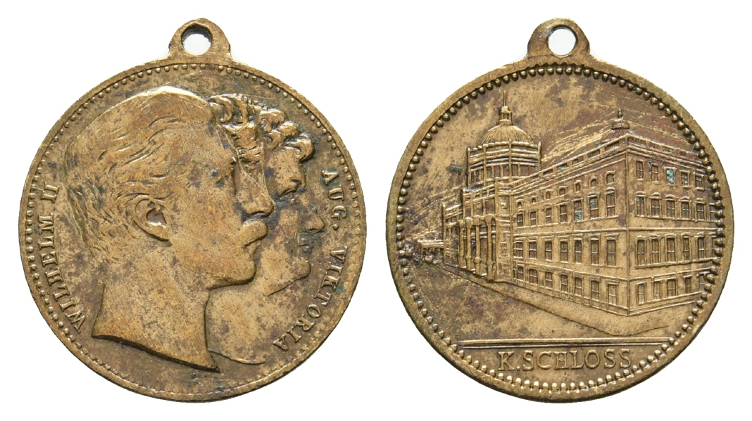  Preußen, Bronzemedaille o.J.; tragbar; 4,00 g, Ø 21,8 mm   
