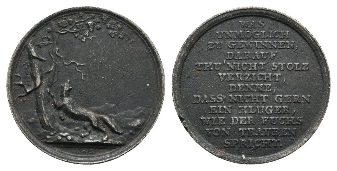  Whistmarke, Eisengußmedaille o.J.; 3,77 g, Ø 28,1 mm   