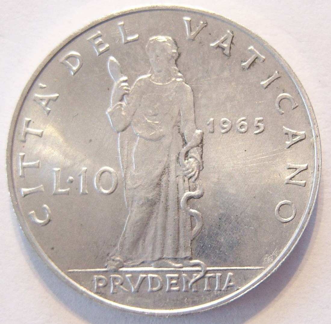  Vatikan 10 Lire 1965   