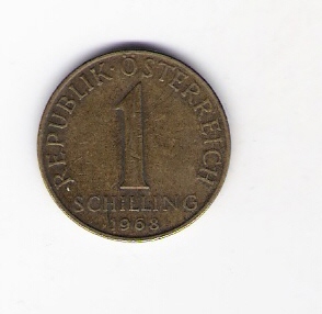 Österreich 1 Schilling Al-Bro 1968 Schön Nr.77   