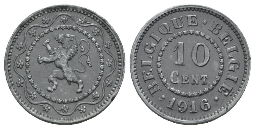  Belgien, 10 Cent 1916   