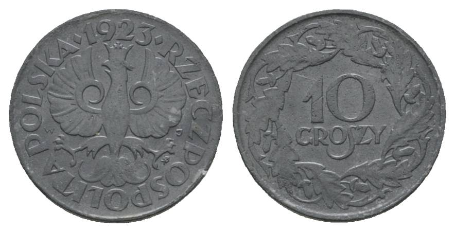  Polen, geplantes Königreich; 10 Groszy 1923   