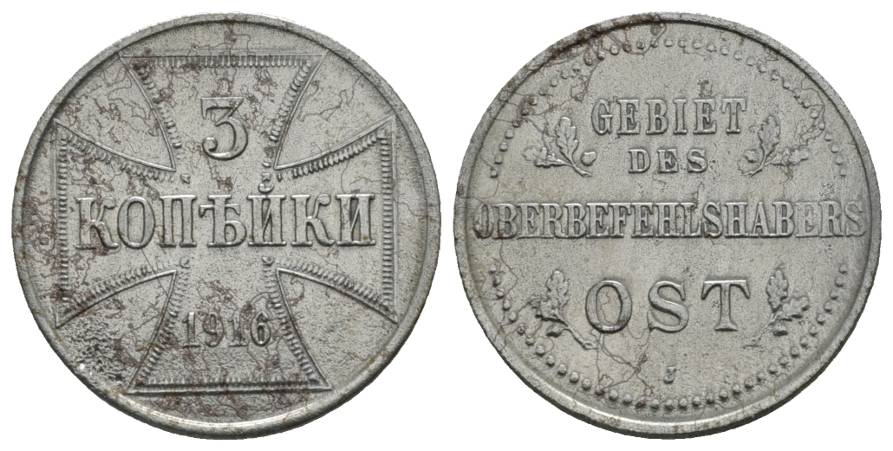  Oberbefehlshaber Ost, 3 Kopeken 1916   